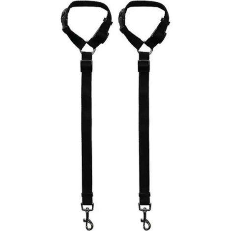 2 dispositifs de retenue pour appui-tête de voiture pour chien, longueur réglable 45 à 75 cm, en nylon, avec mousqueton pivotant en alliage de zinc (1/5)