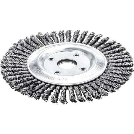 LESSMANN Pipelinebürste Stahldraht 115x6mm gezopft 0,5mm