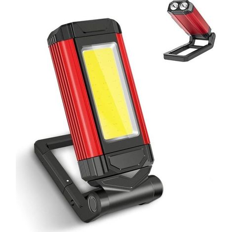 Lampe Torche Travail LED Rechargeable Puissante, avec Lumière Rouge,Lampe Poche Aimantée Étanche IPX6 peut être Utilisée (1/5)