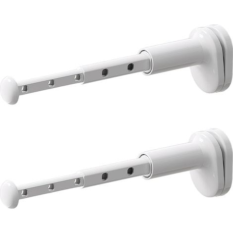 2 Pcs Portable Clothes Airer for Travel, Wall Mounted Clothes Drying Rack, 5 Holes Retractable Clothes Airer for Hotel, Laundry Room, Bathroom, Bedroom (1/5)