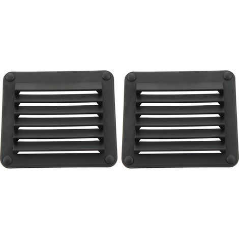 2 prises d'air latéral noir, bouche d'aération rectangulaire pour ventilation (1/5)