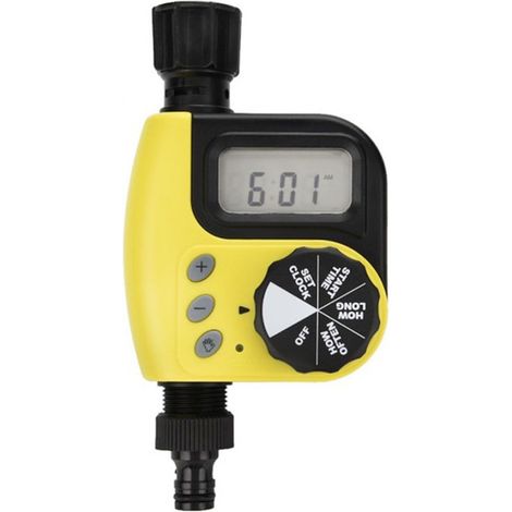 Minuteur d'arrosage automatique, programmateur d'arrosage, minuterie d'irrigation (piles AA non incluses)