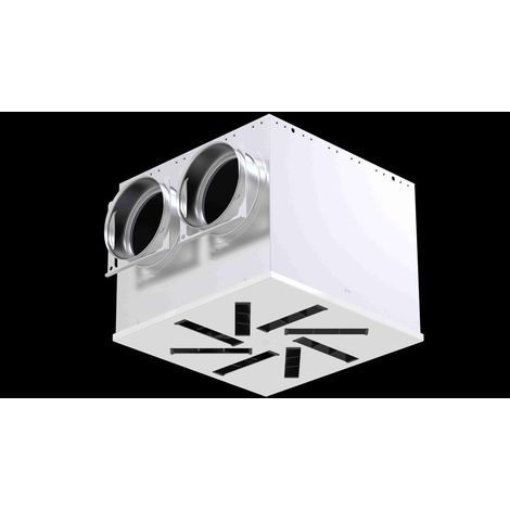 Zehnder Luftdurchlassgehäuse ComfoCase Abluft 2x DN110, inkl. Blende in Weiß - 990320861