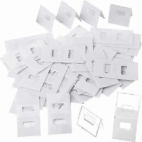 Kit de réparation pour stores vénitiens verticaux, comprenant 30 contrepoids en plastique et une chaînette, pour remplacer les lamelles inférieures des stores. (1/5)