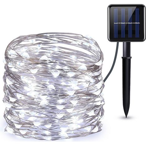 Nazalus-Hot Sale-Solar-Außenlichterkette, 22 m, 200 LEDs, wasserdicht, für den Außenbereich, Solar-Lichterkette, 8 Modi, Dekorationslicht für Garten, Terrasse, Innenhof, Zuhause, Weihnachten, Hochzeit