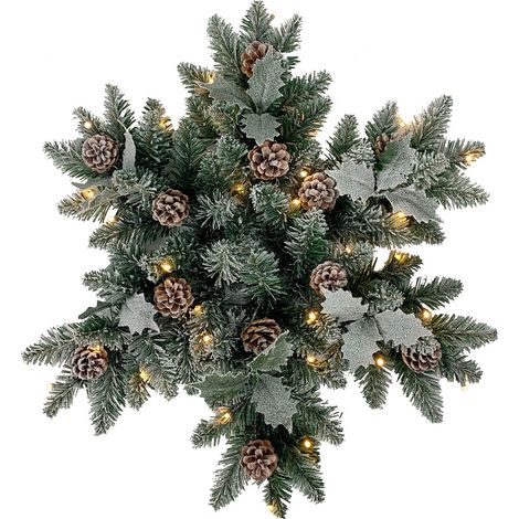 Stella Luminosa Natalizia Ghirlanda Entrata Rami Verdi Natale Mod. Vipiteno (1/5)