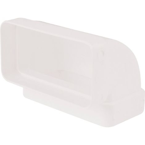 Codo de 90° rectangular vertical blanco Blanco 55x110 Blanco 55x110 (1/2)