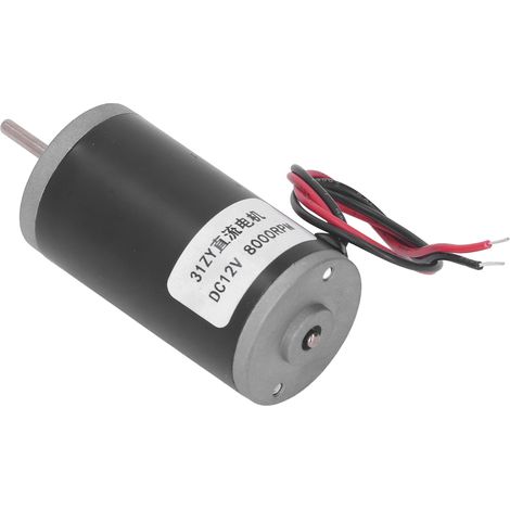 Moteur à aimants permanents 12V CC bidirectionnel sens horaire anti-horaire fort couple grande vitesse moteur électrique 8000 tr/min pour ventilateurs chauffage jouets (1/5)