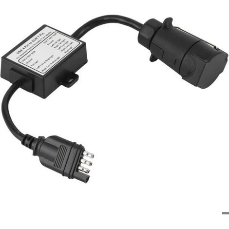 Convertisseur de lumière de connecteur de remorque USA 4 broches vers EUR 7 broches, adaptateur de séparation du Signal d (1/5)