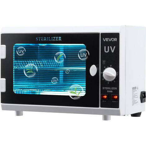 Stérilisateur UV 12 L, Armoire de Désinfection UV avec Minuterie, Commande par Bouton, Longueur d'Onde 185 nm, Porte en Verre Trempé, pour Laboratoires, Maison, Salons de Manucure et de Beauté (1/5)