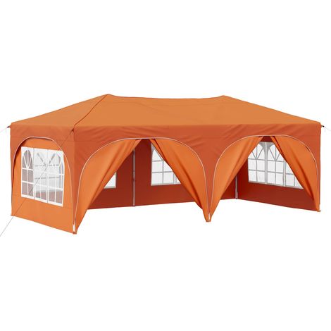 Carpa Plegable para Fiestas 575 x 288 x 245 cm Naranja vidaXL (1/5)