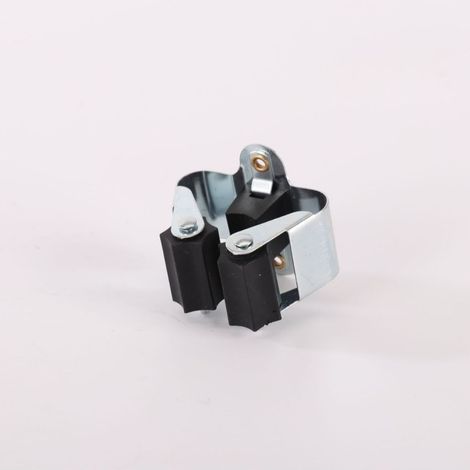 Wandmontierter Werkzeughalter, 20er-Set, keilförmig, Wandbesenhalter, Eisen und Polyresin, Klemmen, silber/schwarz