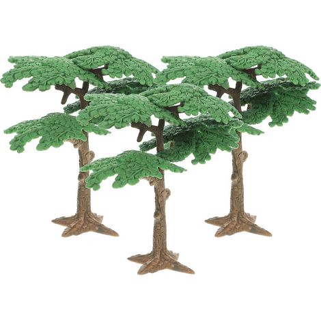 Ensemble de 3 arbres artificiels pour paysage, mini pin et cyprès, jouet amusant pour enfants, décoration réaliste pour la maison et le bureau, taille S.-10.50X9.50X5.00CM (1/4)