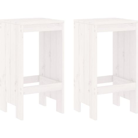 Maison Exclusive - Taburetes de cocina 2 uds madera maciza pino b