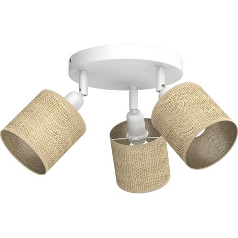 Plafonnier Luminex Jute Spot 3xE14 crème blanc 34cm