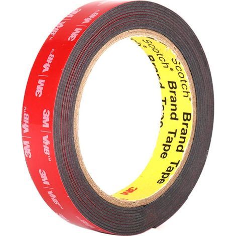 Ruban adhésif double face extra-fort VHB, résistant à l'eau et aux hautes températures, 2 cm x 5 m x 1,1 mm d'épaisseur, Ikodm (1/5)
