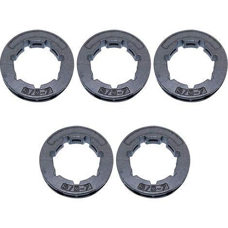 Kit de pignon de jante 3/8" 7 dents 5 pièces pour Stihl MS660 066 MS650 064 MS661 MS460 046 MS461 Tronçonneuse 68210 (1/5)