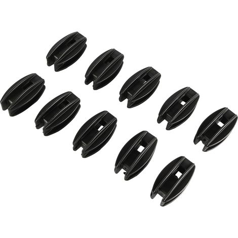 10 Pack Electronic Fence Insulators, Corner Post, Weatherproof and Rainproof Electric Fence Insulator for Electric Fence Wire, Black (1/5)