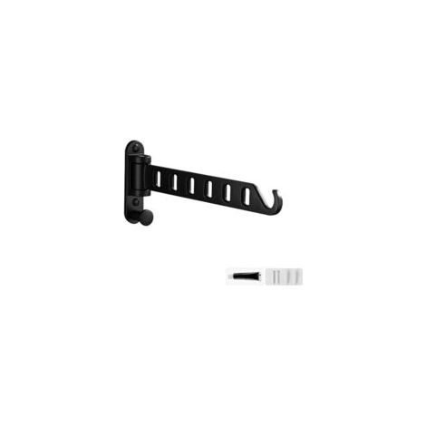 Cintre mural pliable en métal pour lavabo, séchoir, pour la maison, le dortoir, le balcon, robuste, noir, 0,27 (1/4)