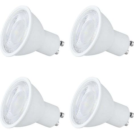 Ampoule LED GU10 Blanc Chaud 6W - Ampoule GU10 90°, Spot Encastré 230V ø50x55mm - Lot de 4