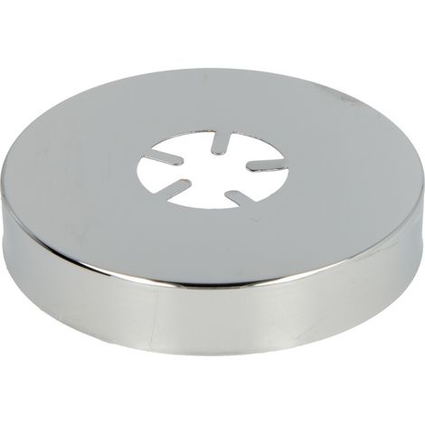 Rosace coulissante design, laiton chromé 80 mm x 3/4 x 15 mm