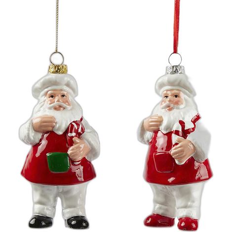 EDG, PENDENTE BABBO NATALE CHEF, ASSORTITO, H12XL6XL4,5CM, NATALE, DECORAZIONI DI NATALE (1/3)