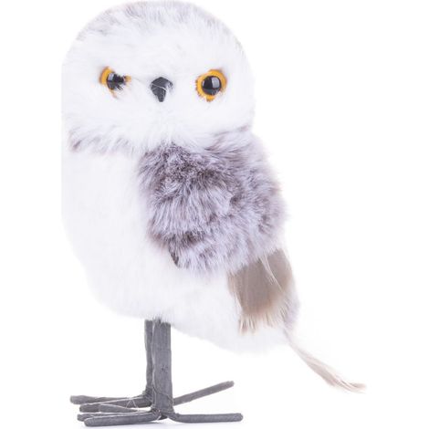 Eule MagicHome Weihnachten, lila, 13 cm