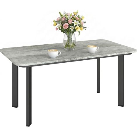 Outsunny Outdoor Coffee Table, Garden Table with Slatted WPC Top, Grey (1/5)