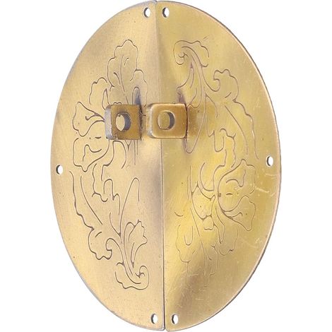 Retro Round Cabinet Knob, Engraved Iron Pull Handle 2.9x2.9 Inches with Mounting Screws for Wardrobe Drawer (1/5)