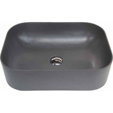 MOSAVIT STELLA Lavabo Sobre Encimera De Solid Surface Gris Oscuro - ref: MSV-STELLAC