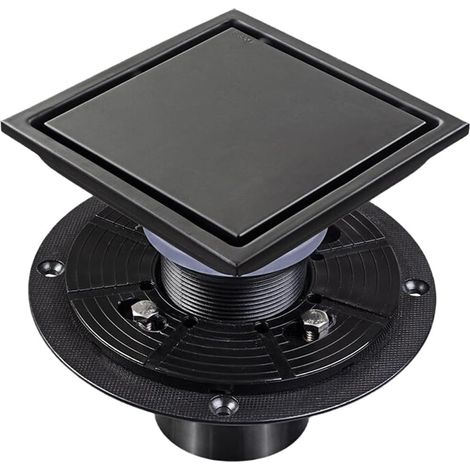 Siphon de sol carré moderne pour salle bain, 10 cm (4 pouces) (1/5)