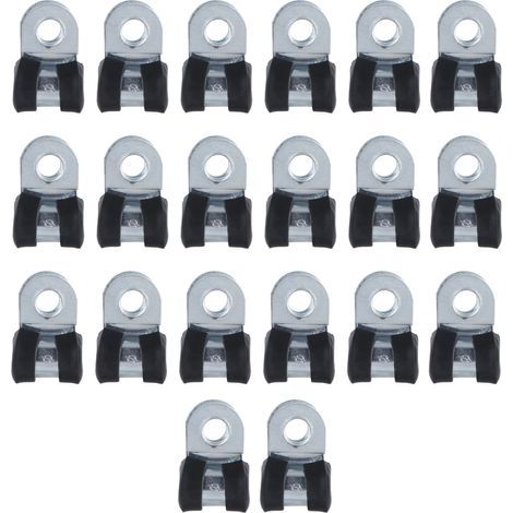 Abrazaderas para cables de acero inoable 304, robustas y resistentes a la corrosión, tipo R, 6 mm (1/5)