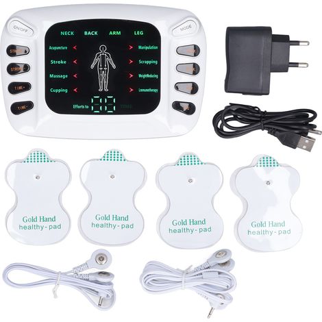 Appareil de massage par micro-courant 8 modes 15 vitesses, relaxant musculaire, électrostimulation corporelle, prise UE 100-240V (1/5)