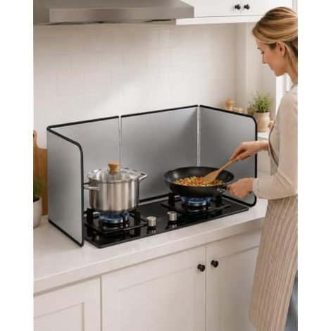 Assiette de cuisine pliable anti-éclaboussures à 4 côtés (1/3)