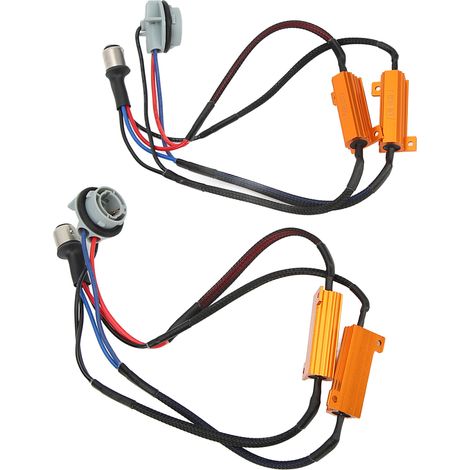 Lot de 2 résistances LED 50W 12V double résistance précise, faible consommation, décodeur LED pour décodage d'ampoules (1/5)