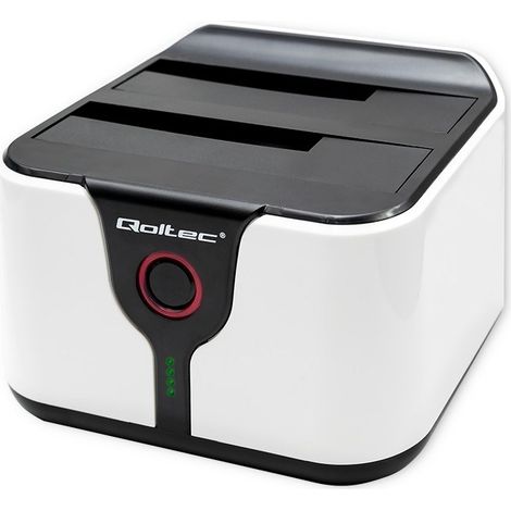 Qoltec 50309 HDD SSD 2.5" 3.5" docking station  SATA III  USB 3.0  Super speed 5Gb/s  with Clonning function (1/5)
