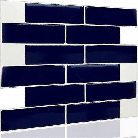 Carreaux adhésifs style métro, compatibles avec les cuisines et les salles de bains, paquet de 16 pièces (1/5)