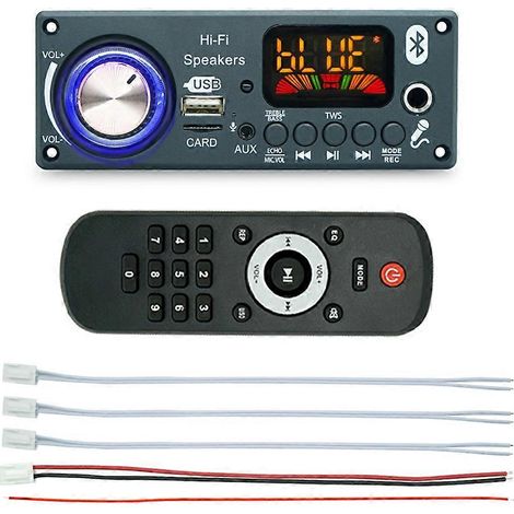 Carte de décodage MP3 Bluetooth 12 V avec amplificateur double puce TPA3116D2, 2 x 50 W + 100 W, lecture sans perte, BT 5.3 pour autoradio (1/5)