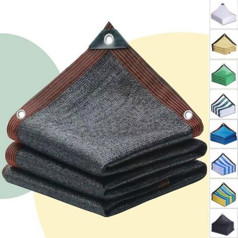 1 Filet d'ombrage, 90% protection UV, HDPE haute densité, œillets métal, pour jardin serre terrasse, 2x2m (1/4)