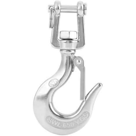 304 Stainless Steel Swivel Lifting Hook with Locking Rigging Accessory (650kg) (1/5)