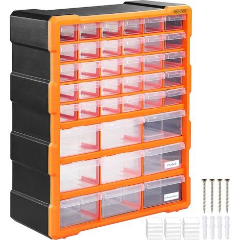 39-Drawer Expandable Storage Box with Labels, Screw, Tool, and Small Parts Organizer for Home and Workshop (1/5)