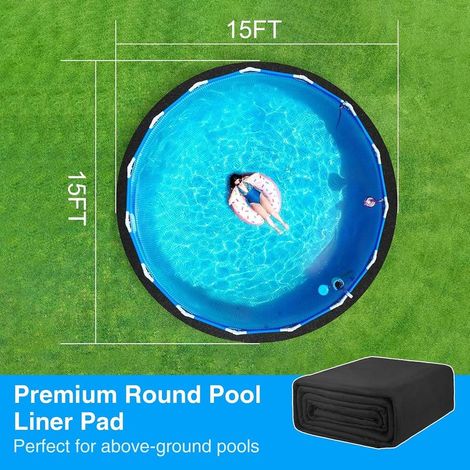 Tapis et protection pour piscines hors sol – tapis épais et résistant sous la piscine, protection du sol pour la bâche de piscine, perforations auxiliaires résistantes, lisse la surface et prolonge la