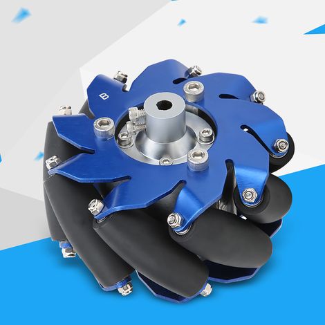 Linkes Mecanum-Rad 4 Zoll, Aluminium mit TPU-Gummirollen, Zubehör für Industrieroboter (1/5)