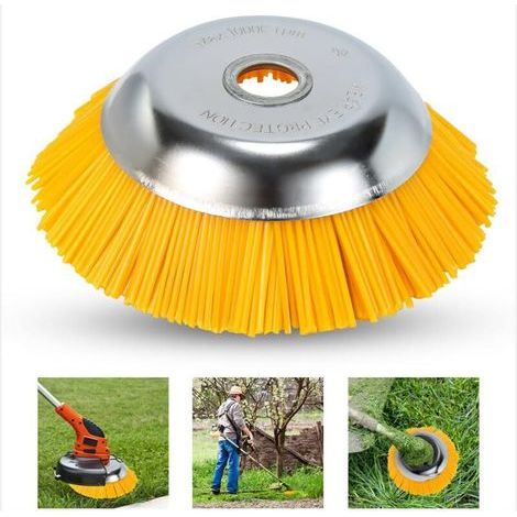 Compatible avec la Tete de Débroussailleuse Kimeo G80 Pro, Tête de désherbage, Tete Brosse Débroussailleuse Multifonctionsen Nylon Tête, pour Tondeuses à Gazon, Coupe Bordures et Désherbage (1/4)