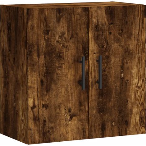 Pratico armadio a muro contenitore decorativo 60 x 31 x 60 cm in legno ingegnerizzato rovere fumo 020048824