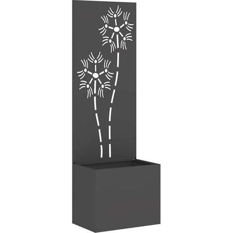Écran de confidentialité de jardin Floral Noir 50 x 32 x 150 cm