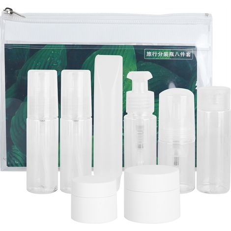 8 pièces Flacons Doseurs Portables Vides Rechargeables pour Crèmes et Lotions (1/5)