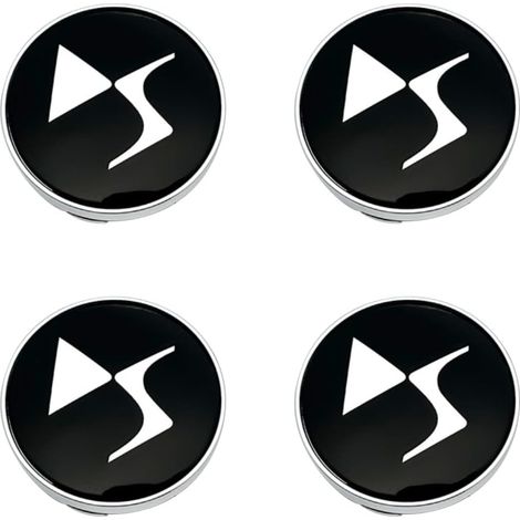 4 coprimozzi da 60 mm per auto Citroen DS3 DS4 DS6, copricerchi, coprimozzi, accessori esterni per auto, logo 3D, neri