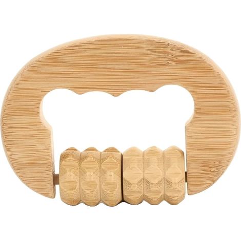 Massagegerät, Bambusbauweise, Ergonomisches Design, GELB (1/2)