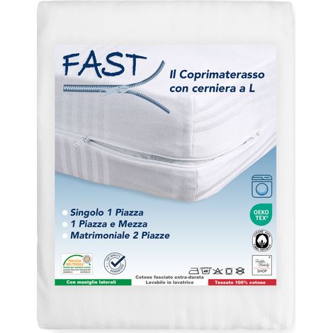 COPRIMATERASSO FAST A Sacco Con CERNIERA ZIP a L Tutte Le MISURE 1 PIAZZA E MEZZA